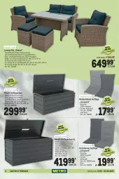 Gazetka promocyjna Metro - Garten und Terrasse - Gazetka - ważna od 01.06 do 01.06.2022 - strona 6 - produkty: auflagenbox, beleuchtung, Garten, glasplatte, hocker, kissen, latte, Ria, Rückenkissen, sessel, Sofa, Ti, tisch