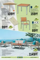 Gazetka promocyjna Metro - Garten und Terrasse - Gazetka - ważna od 01.06 do 01.06.2022 - strona 9 - produkty: aluminiumgestell, eis, erde, garnitur, Garten, Holz, HP, kissen, latte, natur, Ria, Rückenkissen, rückenlehne, sessel, sonnenschirm, sonnenschutz, Ti, tisch, tischplatte, wasser