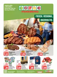 Gazetka promocyjna Feneberg - Prospekte - Gazetka - ważna od 24.06 do 24.06.2023 - strona 1 - produkty: almighur, almighurt, angebot, angebote, baguette, barilla, Becher, beere, beeren, beutel, bohne, bohnen, dallmayr, dallmayr prodomo, ehrmann, ehrmann almighurt, eis, elle, erdbeere, erdbeeren, Holz, Laufen, Ofen, pfeffer, prodomo, reis, rind, rinder, Rückensteak, Schal, Schale, schwein, schweine, schweinerücken, steak, teigwaren, Ti, tisch, wein, weine, ZTE