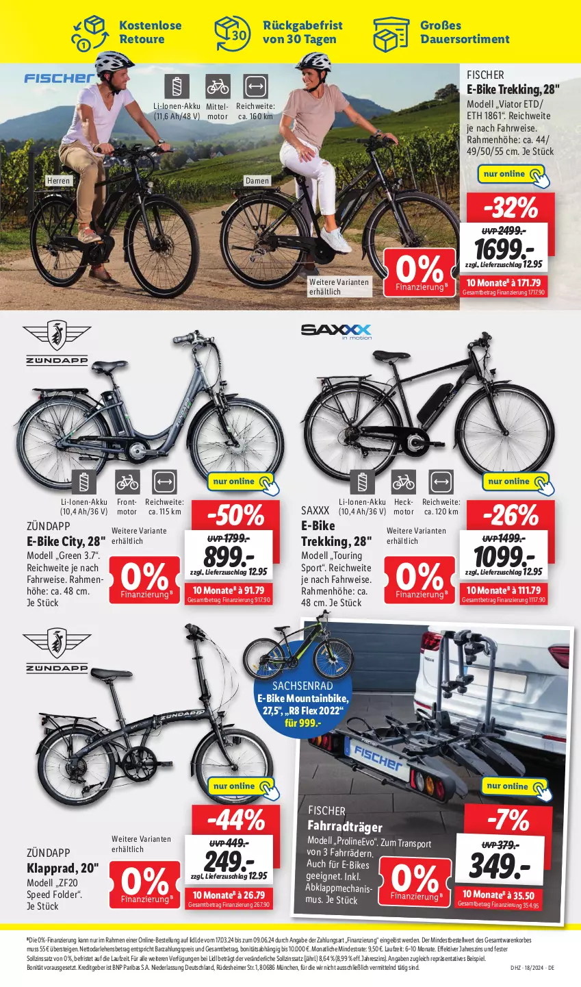 Aktueller Prospekt Lidl - Aktionsprospekt - von 29.04 bis 04.05.2024 - strona 43 - produkty: akku, auer, dell, E-Bike, E-Bikes, eimer, eis, erde, Fahrrad, fisch, fische, Fischer, Klapprad, korb, Mode, Mountainbike, reis, Ria, ring, rwe, sac, spee, Sport, Ti