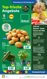 Gazetka promocyjna Lidl - Aktionsprospekt - Gazetka - ważna od 04.05 do 04.05.2024 - strona 50 - produkty: angebot, angebote, auer, basilikum, Bau, Bauer, bio, bioland, eis, gurke, gurken, kartoffel, kartoffeln, kräuter, minze, ndk, petersilie, Rauch, Schal, Schale, schnittlauch, speisekartoffeln, strauchtomaten, Ti, tomate, tomaten, topf, Topfkräuter, zitrone, zitronen