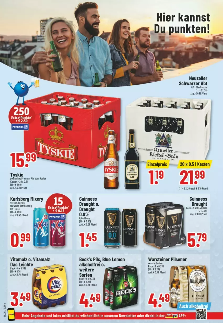 Aktueller Prospekt Trinkgut - Prospekte - von 23.08 bis 29.08.2026 - strona 4 - produkty: alkohol, eis, elle, flasche, Guinness, karlsberg, karlsberg mixery, malz, Mixer, mixery, oder radler, pils, pilsener, premium pils, radler, reis, steiner, Ti, vita, vitamalz, warsteiner