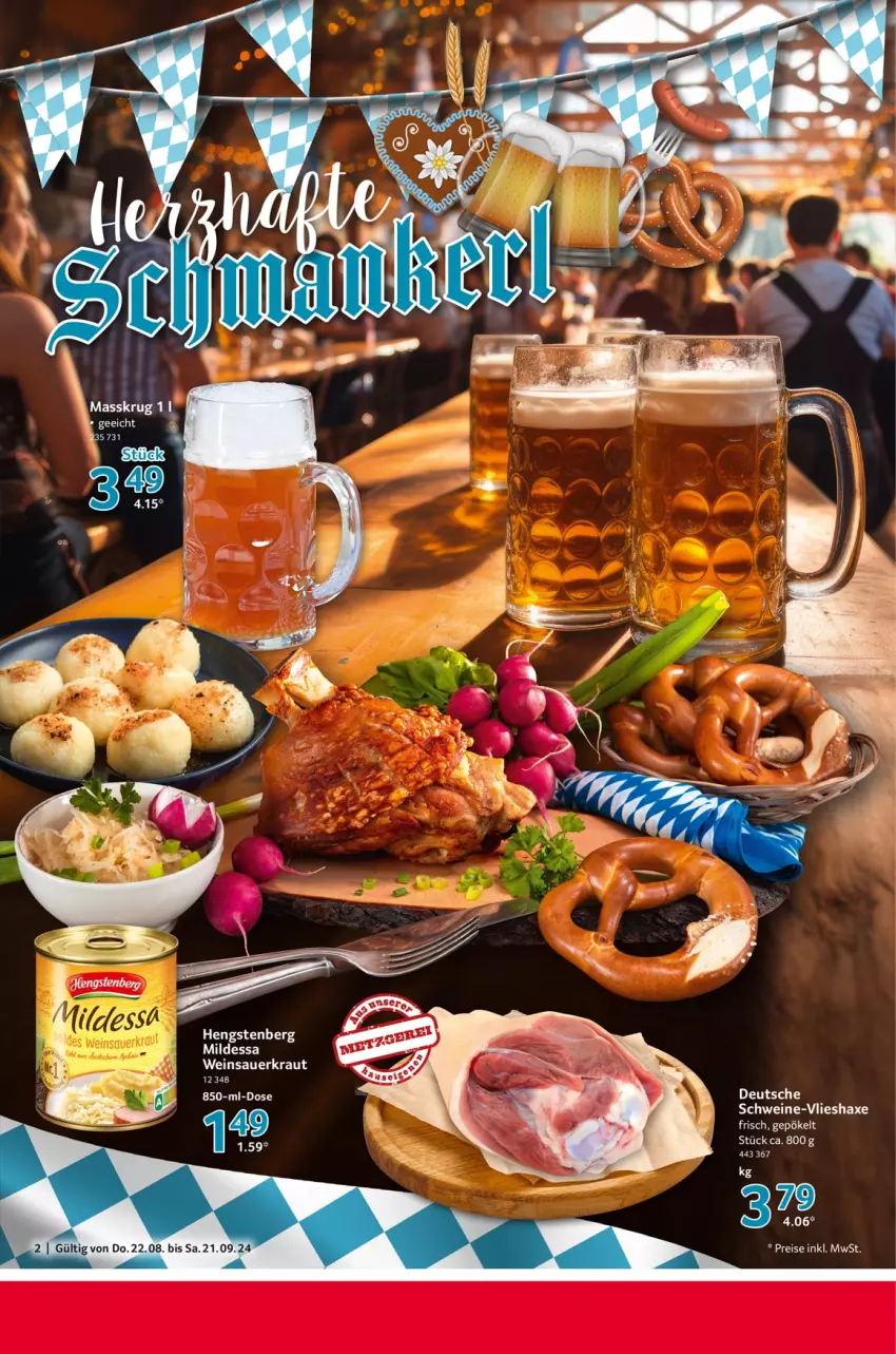 Aktueller Prospekt Selgros - O'zapft is - von 22.08 bis 21.09.2024 - strona 2 - produkty: aeg, auer, axe, eis, Haxe, Kraut, reis, Sauerkraut, schwein, schweine, wein, weine, Weinsauerkraut