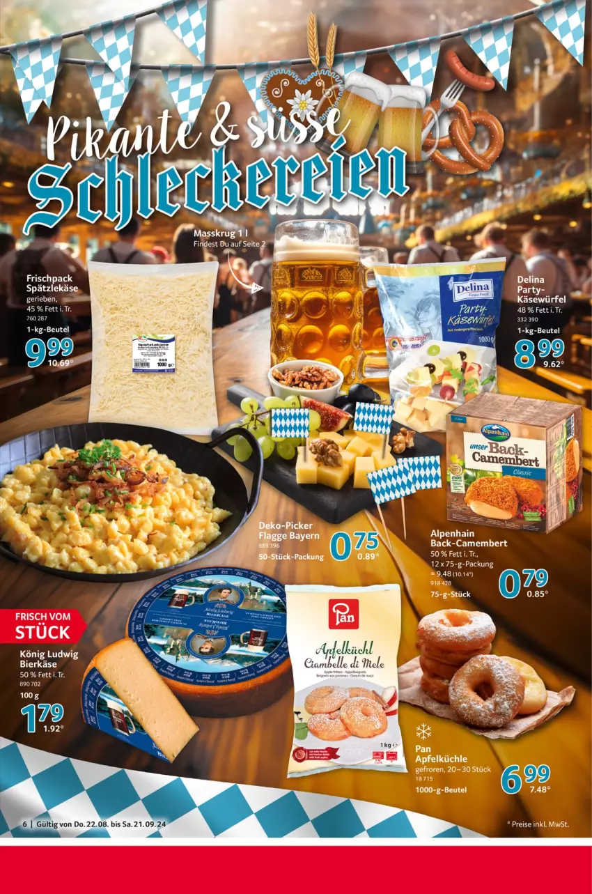 Aktueller Prospekt Selgros - O'zapft is - von 22.08 bis 21.09.2024 - strona 6 - produkty: Alpenhain, apfel, beutel, bier, camembert, eis, elle, ente, HP, Käse, reis, Ti, würfel