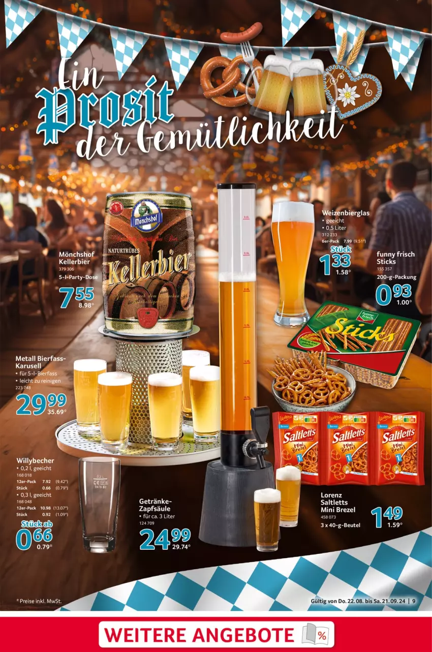 Aktueller Prospekt Selgros - O'zapft is - von 22.08 bis 21.09.2024 - strona 9 - produkty: angebot, angebote, Becher, beutel, bier, brezel, eis, Funny Frisch, getränk, getränke, lorenz, reis, rel, Ti