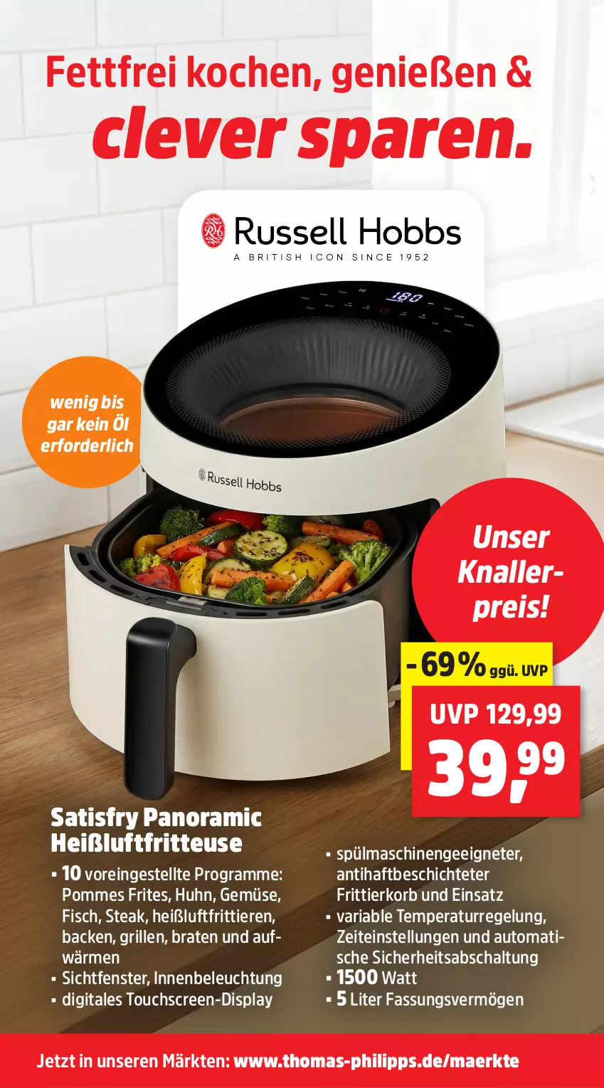 Aktueller Prospekt Thomas Philipps - von 26.01 bis 31.01.2026 - strona 8 - produkty: auto, beleuchtung, braten, eis, fenster, fisch, fritteuse, Frittierkorb, grill, Heißluftfritteuse, knallerpreis, korb, pommes, Pommes Frites, reis, Ria, Schal, spülmaschinen, steak, Ti, Tiere, tisch, touchscreen
