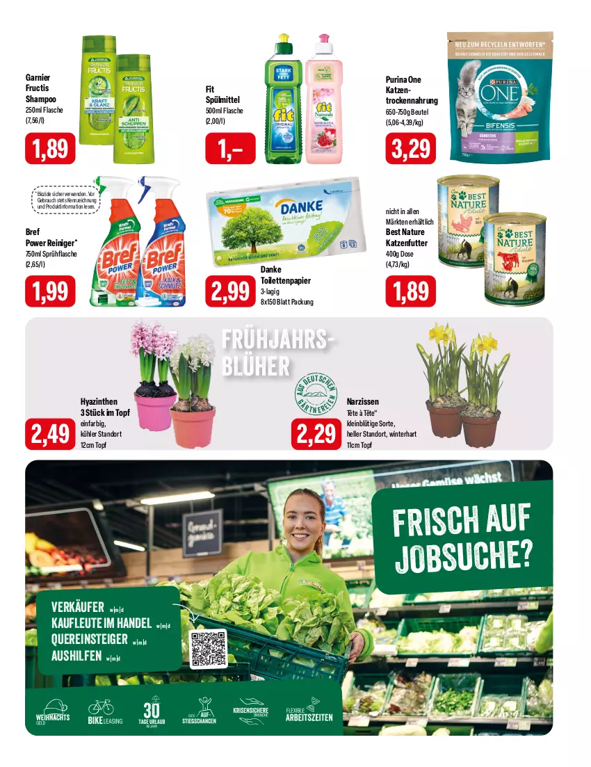 Aktueller Prospekt Feneberg - Prospekte - von 22.02 bis 24.02.2024 - strona 15 - produkty: beutel, bio, Bref, bref power, elle, flasche, fructis, garnier, katzenfutter, Narzissen, natur, papier, purina, Rauch, reiniger, rwe, shampoo, sprühflasche, spülmittel, Ti, toilettenpapier, topf, Trockennahrung