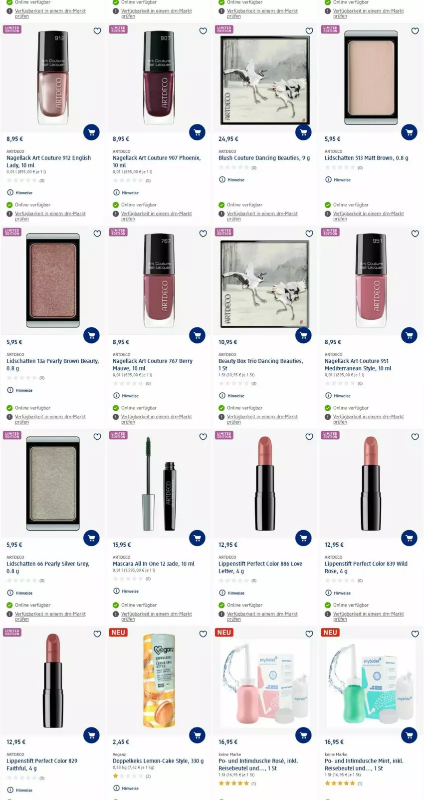 Aktueller Prospekt Dm Drogerie - Prospekte - von 21.08 bis 30.08.2023 - strona 13 - produkty: beutel, cin, dusche, eis, keks, lack, Lippenstift, Mascara, mint, Nagellack, reis, Ti, Wild