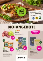 Gazetka promocyjna Denns Biomarkt - Prospekte - Gazetka - ważna od 11.10 do 11.10.2022 - strona 1 - produkty: angebot, angebote, aufstrich, backmischung, Bau, bio, brot, brotaufstrich, eis, Faktu, früchte, früchten, hülsenfrüchte, linsen, reis, rwe, senf, Spezi, Ti, trauben, vorteilspreis, wurst