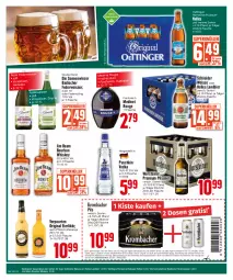 Gazetka promocyjna Edeka - Angebote der Woche - Gazetka - ważna od 30.09 do 30.09.2023 - strona 12 - produkty: auer, Bad, Bau, Bauer, bier, bourbon, bourbon whiskey, Brei, deka, eier, eierlikör, eis, elle, flasche, fleisch, gin, hartkäse, jim beam, Käse, krombache, krombacher, krombacher pils, likör, maracuja, medinet, oettinger, pfirsich, pils, pilsener, premium pils, puschkin vodka, reis, rind, rindfleisch, rouge, rwe, snack, snacks, steiner, Ti, verpoorten, vodka, vorspeise, warsteiner, whiskey, ZTE