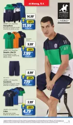 Gazetka promocyjna Lidl - Aktionsprospekt - Gazetka - ważna od 20.04 do 20.04.2024 - strona 17 - produkty: angebot, Bau, baumwolle, coupon, eis, livergy, Persona, poloshirt, Pullover, reine baumwolle, reis, shirt, shorts, sweatshorts, T-Shirt, Ti, wolle