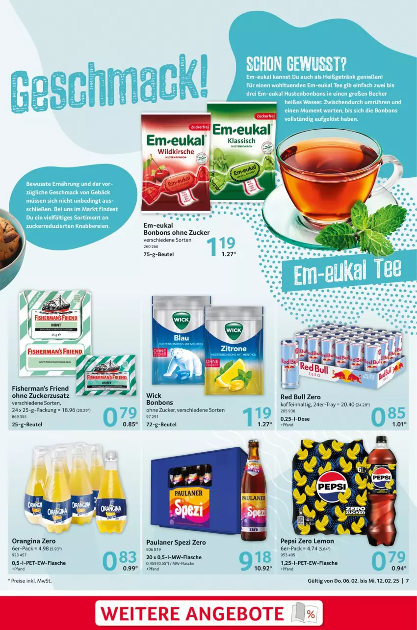 Aktueller Prospekt Selgros - Food - von 06.02 bis 12.02.2025 - strona 7 - produkty: angebot, angebote, beutel, bonbons, eis, flasche, gin, kirsch, kirsche, mint, mw-flasche, orangina, Paula, paulaner, pepsi, red bull, reis, Spezi, Ti, Wild, zucker