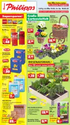 Gazetka promocyjna Thomas Philipps - Prospektwerbung - Gazetka - ważna od 18.02 do 18.02.2023 - strona 1 - produkty: auer, blume, blumen, briketts, eis, erde, erfrischungsgetränk, erfrischungsgetränke, früchte, Garten, getränk, getränke, hartweizen, Holz, hülsenfrüchte, Kamin, nudel, nudeln, Palette, pflanze, pflanzen, Primeln, reis, Schal, Schale, senf, Ti, topf, vorteilspreis
