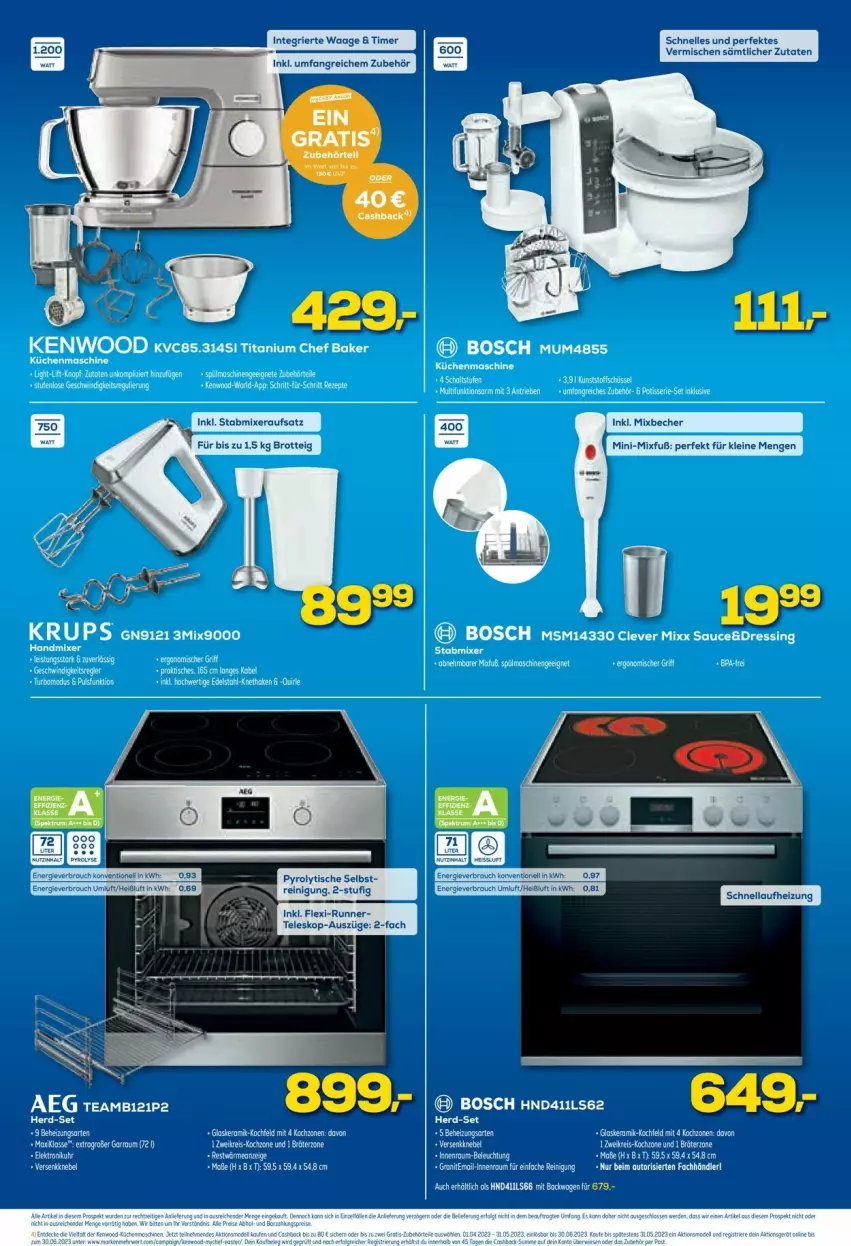 Aktueller Prospekt Euronics - Prospekte - von 31.05 bis 07.06.2023 - strona 9 - produkty: Becher, brot, leine, Mixer, stabmixer