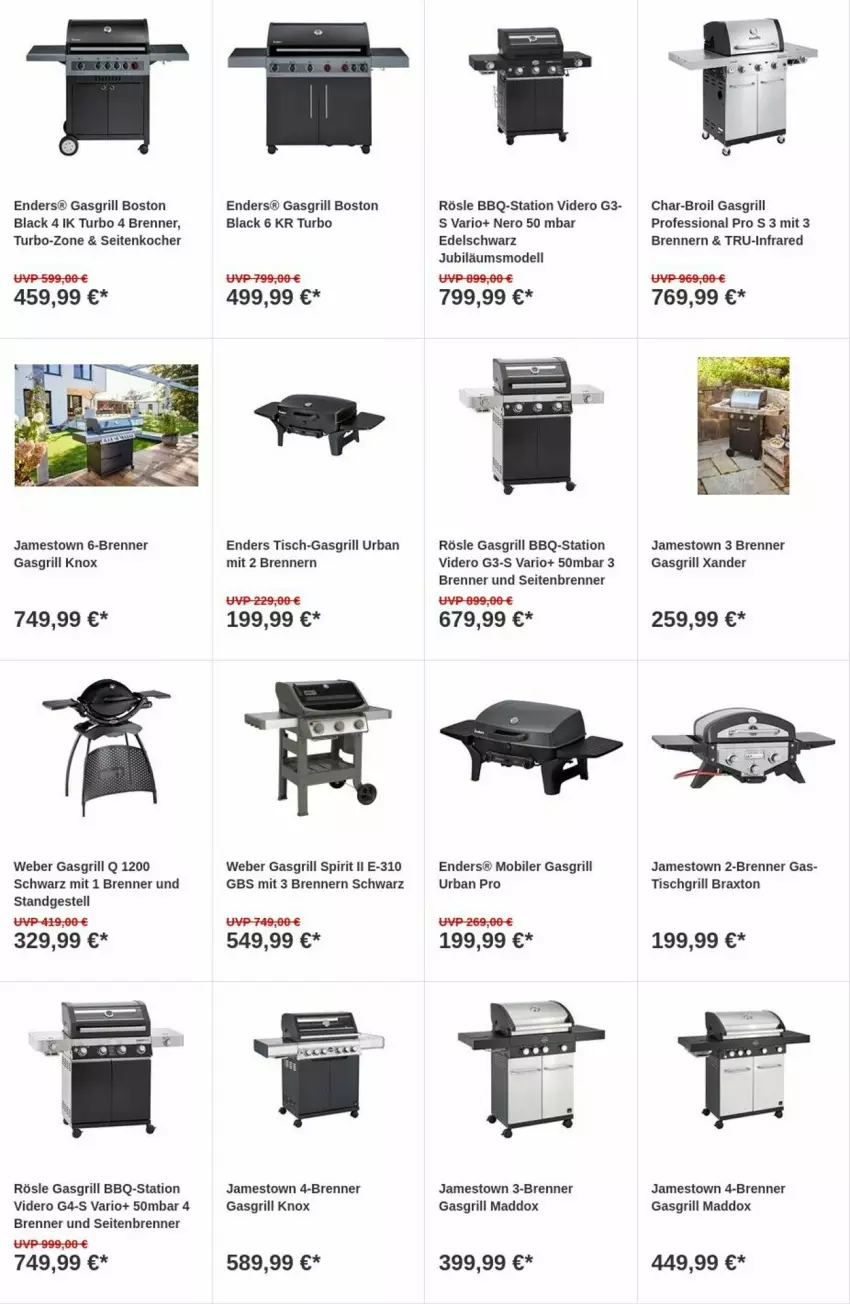 Aktueller Prospekt Obi - Prospekte - von 10.10 bis 18.10.2023 - strona 12 - produkty: char-broil, dell, enders, gasgrill, grill, Jubiläums, Kocher, lack, Mode, nero, rösle, Ti, tisch, tischgrill, weber