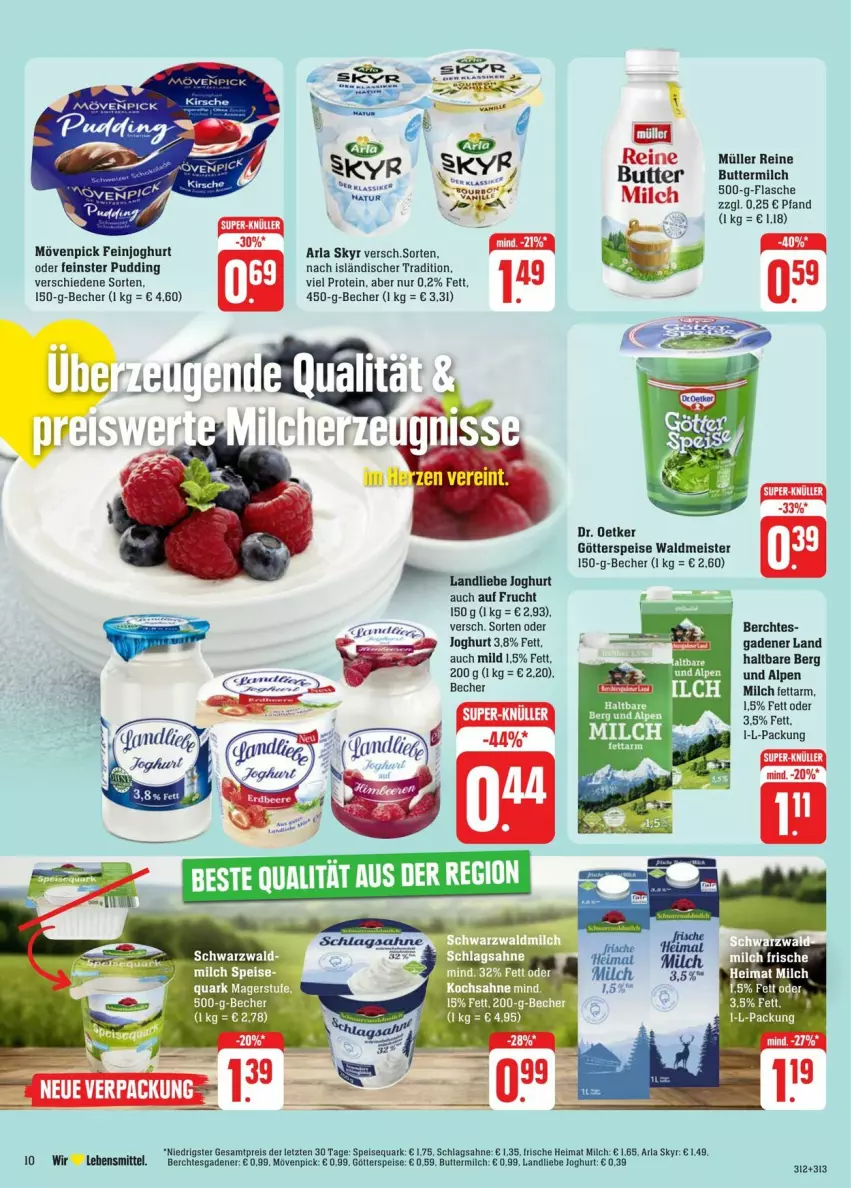 Aktueller Prospekt Edeka - Prospekte - von 04.05 bis 11.05.2024 - strona 14 - produkty: arla, arla skyr, Becher, butter, buttermilch, Dr. Oetker, eis, feinjoghurt, flasche, frucht, götterspeise, joghur, joghurt, landliebe, landliebe joghurt, Meister, milch, mövenpick, Müller, pudding, reine buttermilch, sahne, schlagsahne, Skyr, Ti, waldmeister, ZTE