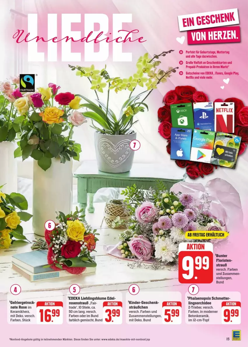 Aktueller Prospekt Edeka - Prospekte - von 04.05 bis 11.05.2024 - strona 19 - produkty: angebot, angebote, blume, deka, Kinder, Mett, Mode, orchidee, phalaenopsis, rosen, Rosenstrauß, Ti, topf