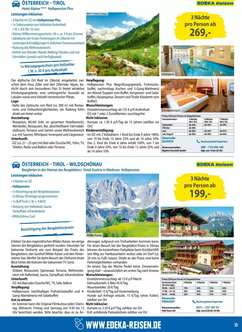 Aktueller Prospekt Edeka - Prospekte - von 04.05 bis 11.05.2024 - strona 56 - produkty: alpina, angebot, angebote, anreisetermine, auer, aust, axe, Bad, bett, Betten, buch, dessert, dusche, E-Bike, eis, elle, erde, Fahrrad, Garten, getränk, gin, gutschein, hero, innenpool, Kaiser, Käse, Kinder, Kinderbett, kuchen, kurtaxe, leine, Liege, Mountainbike, Parka, pool, Radio, reis, reiseveranstalter, rezept, Ria, rum, salat, steiner, suppe, suppen, telefon, Ti, tisch, tuc, uhr, vorspeise, wein, wellnessbereich, Whirlpool, Wild, zimmerbeispiel