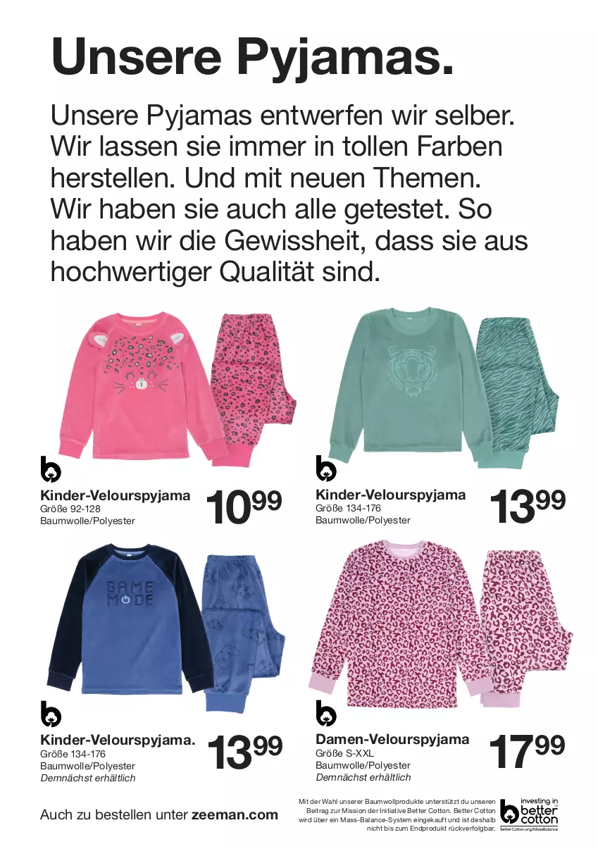 Aktueller Prospekt Zeeman - Prospekte - von 26.10 bis 08.11.2024 - strona 10 - produkty: Bau, baumwolle, bett, elle, Kinder, LG, Pyjama, Ti, wolle