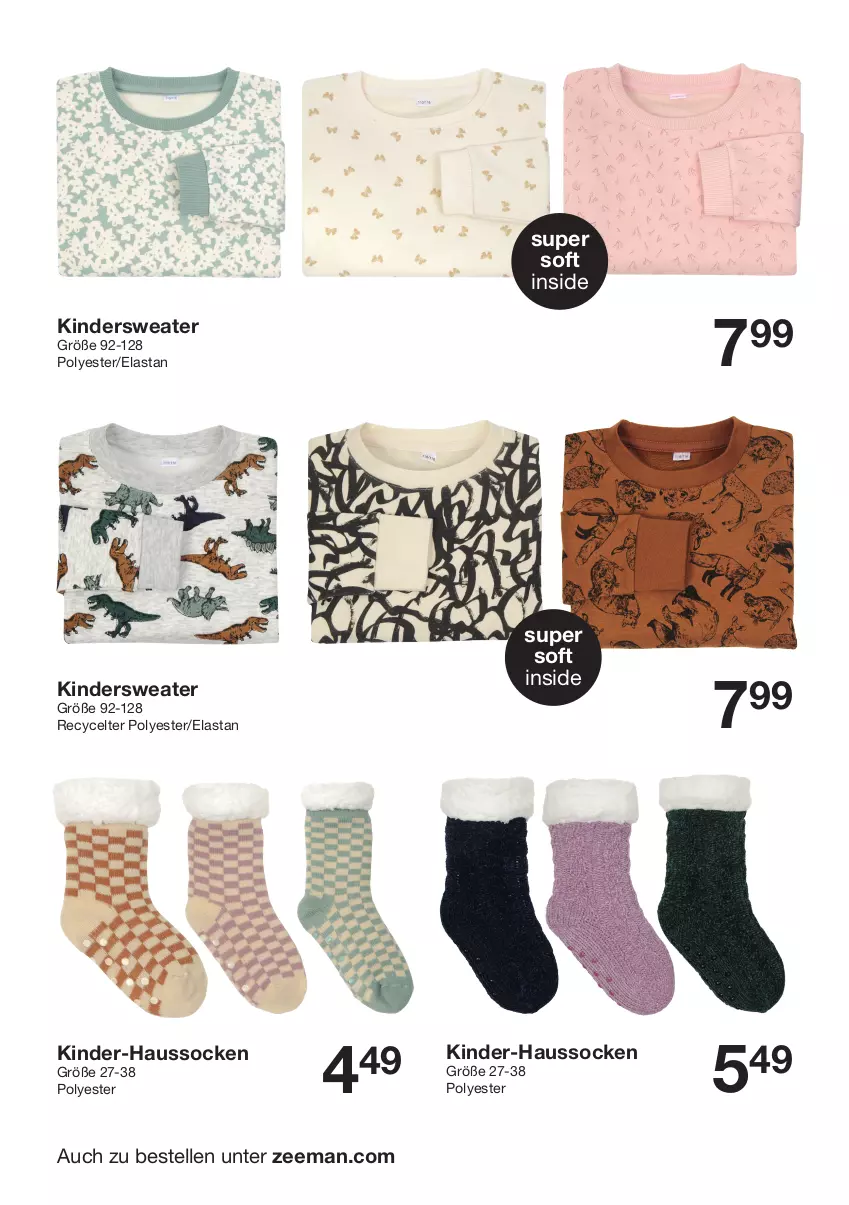 Aktueller Prospekt Zeeman - Prospekte - von 26.10 bis 08.11.2024 - strona 14 - produkty: elle, Haussocken, Kinder, socken, Sweater