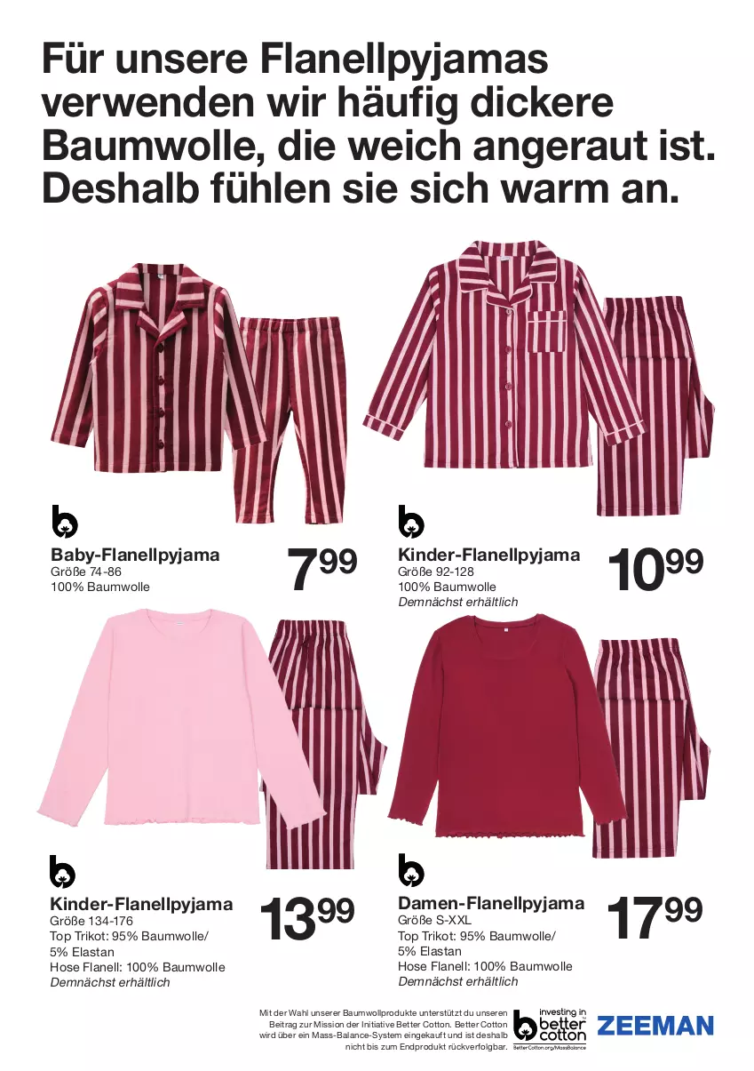 Aktueller Prospekt Zeeman - Prospekte - von 26.10 bis 08.11.2024 - strona 5 - produkty: Bau, baumwolle, bett, hose, Kinder, LG, Pyjama, rwe, Ti, Trikot, wolle