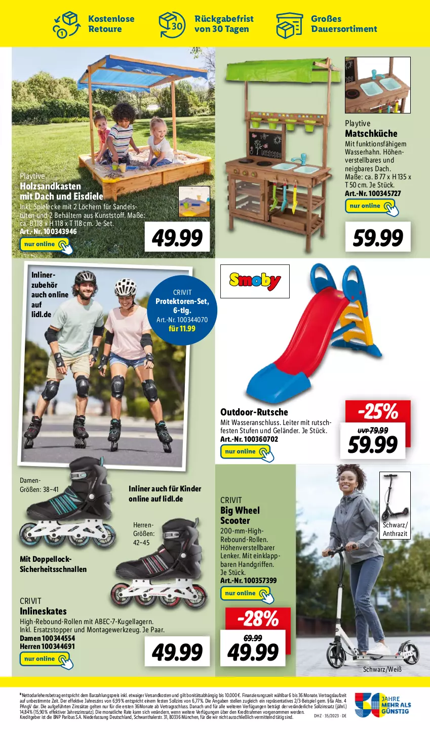 Aktueller Prospekt Lidl - Wochen-Highlights im Onlineshop - von 28.08 bis 03.09.2023 - strona 7 - produkty: auer, Behälter, crivit, eis, Eistüten, elle, erde, Holz, Kinder, küche, Kugel, LG, ndk, reis, Sandkasten, scooter, Spiele, Ti, topper, Tüte, wasser, werkzeug