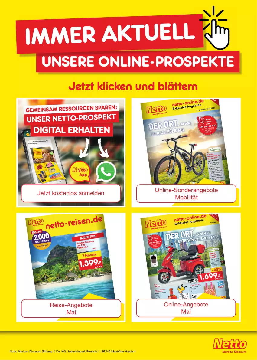 Aktueller Prospekt Netto Marken-Discount - Filial-Angebote - von 22.05 bis 27.05.2023 - strona 51 - produkty: akku, angebot, angebote, buch, bürste, bürsten, cin, discount, Dreirad, eis, Elektro, elle, erde, früchte, gewürz, Holz, magazin, marken-discount, ndk, reis, roséwein, rum, rwe, Ti, uhr, wein, ZTE