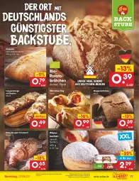 Gazetka promocyjna Netto Marken-Discount - Filial-Angebote - Gazetka - ważna od 27.05 do 27.05.2023 - strona 17 - produkty: angebot, backofen, bestpreis, bio, brötchen, ciabatta, Croissant, eis, kuchen, Laugenstange, mehl, nuss, Ofen, Pfannkuchen, reis, roggenbrötchen, stube, Ti, würstchen, ZTE