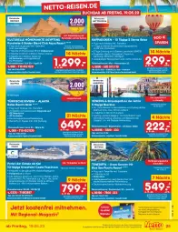 Gazetka promocyjna Netto Marken-Discount - Filial-Angebote - Gazetka - ważna od 27.05 do 27.05.2023 - strona 25 - produkty: angebot, aqua, Bad, bett, Betten, Brei, buch, cin, dusche, eis, elle, fenster, grappa, gsw, kappa, kreuzfahrten, magazin, perlen, pool, pril, reis, reiseveranstalter, reiseverlauf, rel, Ria, rwe, Ti, trendtours touristik gmbh, uhr, vorteilspreis, ZTE