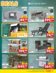 Gazetka promocyjna Netto Marken-Discount - Filial-Angebote - Gazetka - ważna od 27.05 do 27.05.2023 - strona 31 - produkty: abdeckhaube, angebot, asti, Bank, Bau, decke, Deckel, edelstahl, eis, elle, ente, Garten, gartenmöbel, gasgrill, Germ, grill, grillfläche, grillrost, hering, Holz, korb, Liege, möbel, moskitonetz, ndk, pavillon, ring, rückenlehne, Schal, sonnenliege, strandkorb, stuhl, Stühl, telefon, teller, Ti, tisch, uhr, Zelt, ZTE