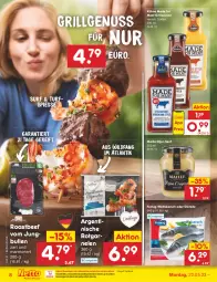 Gazetka promocyjna Netto Marken-Discount - Filial-Angebote - Gazetka - ważna od 27.05 do 27.05.2023 - strona 8 - produkty: beef, bestpreis, Dijon Senf, Dorade, eis, femeg, garnelen, grill, grillsauce, jungbullen, Kühne, LG, maille, ndk, nuss, reis, roastbeef, sauce, saucen, senf, Surf, Ti, Wild, wolfsbarsch