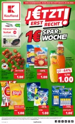 Gazetka promocyjna Kaufland - Gazetka - ważna od 24.08 do 24.08.2022 - strona 1 - produkty: angebot, angebote, arla, batterie, batterien, beutel, chips, cocktail, ente, finello, frucht, fruchtsaft, granini, kartoffel, kartoffelchips, Käse, kraft, lay's, Nektar, nuss, Ofen, Ofenkäse, pasta, pizza, rispentomaten, saft, Ti, tomate, tomaten, varta, ZTE