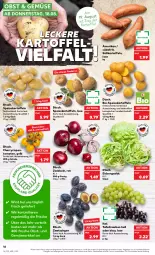 Gazetka promocyjna Kaufland - Gazetka - ważna od 24.08 do 24.08.2022 - strona 16 - produkty: angebot, bio, eis, eisbergsalat, kartoffel, kartoffeln, korb, obst, rispentomaten, sac, salat, Schal, Schale, speisekartoffeln, Süßkartoffeln, tafeltrauben, Ti, tomate, tomaten, trauben, trolli, und gemüse, ZTE, zwiebel, zwiebeln