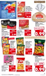 Gazetka promocyjna Kaufland - Gazetka - ważna od 24.08 do 24.08.2022 - strona 27 - produkty: alpia, angebot, angebote, apfel, beutel, brezel, Brezeln, brot, brötchen, Cap, caramel, chili, chips, dallmayr, dallmayr capsa, Donut, donuts, eis, erdnüsse, erdnüssen, espresso, Funny Frisch, funny-frisch, geback, gin, kaffee, kaffeekapseln, karamell, korn, Ländertee, limo, lungo, mais, milch, nespresso, Ofen, paprika, popcorn, prodomo, ring, salz, schoko, schokolade, snack, snacks, sour cream, süsswaren, tee, Ti, ültje, vollmilch, weizenbrötchen, weizenmischbrot, werther's