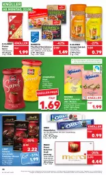 Gazetka promocyjna Kaufland - Gazetka - ważna od 24.08 do 24.08.2022 - strona 46 - produkty: angebot, beutel, creme, Doppelkekse, eis, fisch, getränk, hawesta, kakao, keks, kekse, konfitüre, lindt, Manner, merci, mousse, natur, oreo, pinienkerne, Ria, salat, schnitten, schoko, schokolade, schokoladen, Schwartau, thunfisch, Ti, waffeln, ZTE