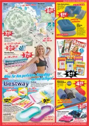 Gazetka promocyjna - Prospekte - Gazetka - ważna od 07.06 do 07.06.2025 - strona 3 - produkty: angebot, angebote, aqua, Bad, Badehandtuch, Bau, baumwolle, beutel, eis, elle, ente, getränk, getränke, getränkehalter, handtuch, Hefte, Kinder, kissen, kopfstütze, kühltasche, Liege, luftmatratze, matratze, mikrofaser, nackenkissen, papier, perlen, pool, reis, rückenlehne, schuhe, sessel, sitzkissen, stuhl, Tasche, teller, Ti, tisch, tragetasche, tuc, wolle