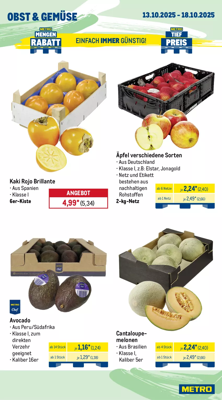 Aktueller Prospekt Metro - Wochen-Angebote - von 13.10 bis 18.10.2025 - strona 7 - produkty: angebot, avocado, beutel, eis, filet, filets, fisch, früchte, garnelen, Kaki, meeresfrüchte, melone, melonen, Metro, Muscheln, obst, Pangasius, reis, Schal, Schale, Ti, tiefpreis, Waage