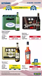 Gazetka promocyjna Metro - Wochen-Angebote - Gazetka - ważna od 18.10 do 18.10.2025 - strona 15 - produkty: Alwa, angebot, aperol, bahlsen, bier, bohne, coca-cola, cola, coppenrath, coupon, eis, espresso, flasche, geback, gebäckmischung, getränk, getränke, gewürz, gin, jacobs, köstritzer, kuchen, Lebkuchen, Meister, Metro, mineralwasser, Palette, reis, rezept, Staatl. Fachingen, steiner, Ti, tiefpreis, warsteiner, wasser, WICK