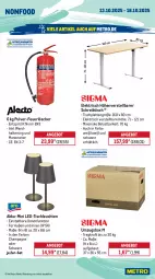 Gazetka promocyjna Metro - Wochen-Angebote - Gazetka - ważna od 18.10 do 18.10.2025 - strona 23 - produkty: akku, angebot, bambus, Bau, Behälter, champagne, drink, edelstahl, elle, geschirr, Gläser, HP, kraft, latte, led-tischleuchte, Leuchte, leuchten, LG, Metro, mikrowelle, sahne, schreibtisch, spülmaschinen, teller, Ti, tisch, tischleuchte, tischplatte, Tischplatten, wandhalterung