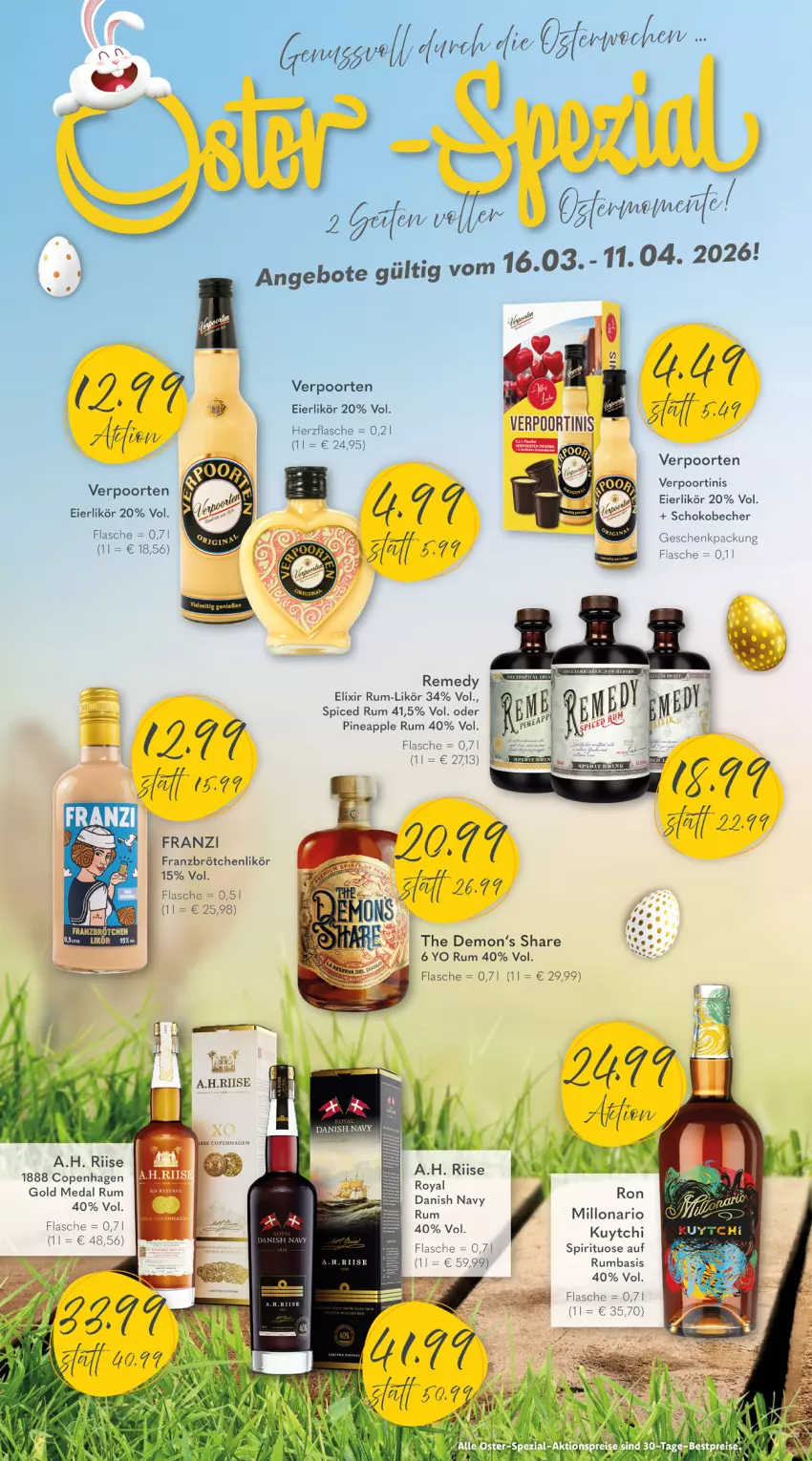 Aktueller Prospekt Getraenkeland - von 15.03 bis 27.03.2026 - strona 4 - produkty: angebot, angebote, Apple, Becher, brötchen, eier, eierlikör, flasche, geschenkpackung, likör, rum, schoko, Ti, verpoorten, Yo
