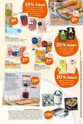 Gazetka promocyjna Tegut - Angebote der Woche - Gazetka - ważna od 12.03 do 12.03.2022 - strona 5 - produkty: angebot, angebote, antipasti, asti, bacon, Behälter, beutel, binden, bio, Brettchen, butter, Butterdose, decke, Deckel, dekoration, edelstahl, eis, elle, emmentaler, ente, erde, Finish, fleisch, fleischwurst, Frühstücksspeck, gabel, gewürz, gin, gouda, Holz, HP, Käse, lack, landprimus, lunchbox, mac, milch, mozzarella, müsli, olive, oliven, papier, pizza, rel, schnitten, Soße, Speck, Sport, telefon, Ti, topf, uhr, weidemilch, wurst