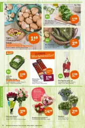 Gazetka promocyjna Tegut - Angebote der Woche - Gazetka - ważna od 12.03 do 12.03.2022 - strona 8 - produkty: angebot, angebote, Bau, bio, Bio-Paprika, bio-zucchini, blume, blumen, braun, champignon, champignons, dekoration, eier, eis, LG, paprika, pflanze, pflanzen, reis, ring, rosen, salat, salatherzen, Schal, Schale, spinat, stauden, Ti, tomate, tomaten, topf, zucchini
