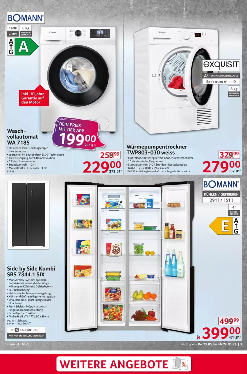 Aktueller Prospekt Selgros - Non Food - von 23.05 bis 29.05.2024 - strona 9 - produkty: angebot, angebote, auto, Behälter, beleuchtung, bomann, edelstahl, eis, Elektro, ente, HP, LG, Reinigung, Ti, Trockner, wärmepumpentrockner, wasser