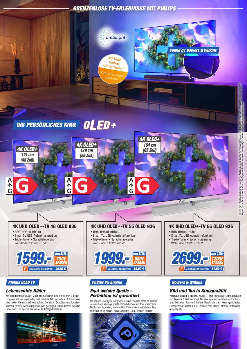 Aktueller Prospekt Expert Singen - Prospekte - von 17.02 bis 23.02.2022 - strona 3 - produkty: eis, elle, erde, gin, gsw, kraft, lautsprecher, led tv, Leuchte, leuchten, LG, oled tv, Philips, smart tv, Ti, tisch, tuner, uhd, usb