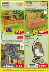 Gazetka promocyjna Netto Marken-Discount - Online-Angebote Juni - Gazetka - ważna od 30.06 do 30.06.2022 - strona 21 - produkty: angebot, Bank, eis, Garten, gartenbank, hängesessel, Holz, kissen, korb, kunststoffgeflecht, leine, nackenkissen, ndk, reis, Ria, sessel, Sitzauflage, strandkorb, Ti, tisch, versandkostenfrei, wasser, ZTE