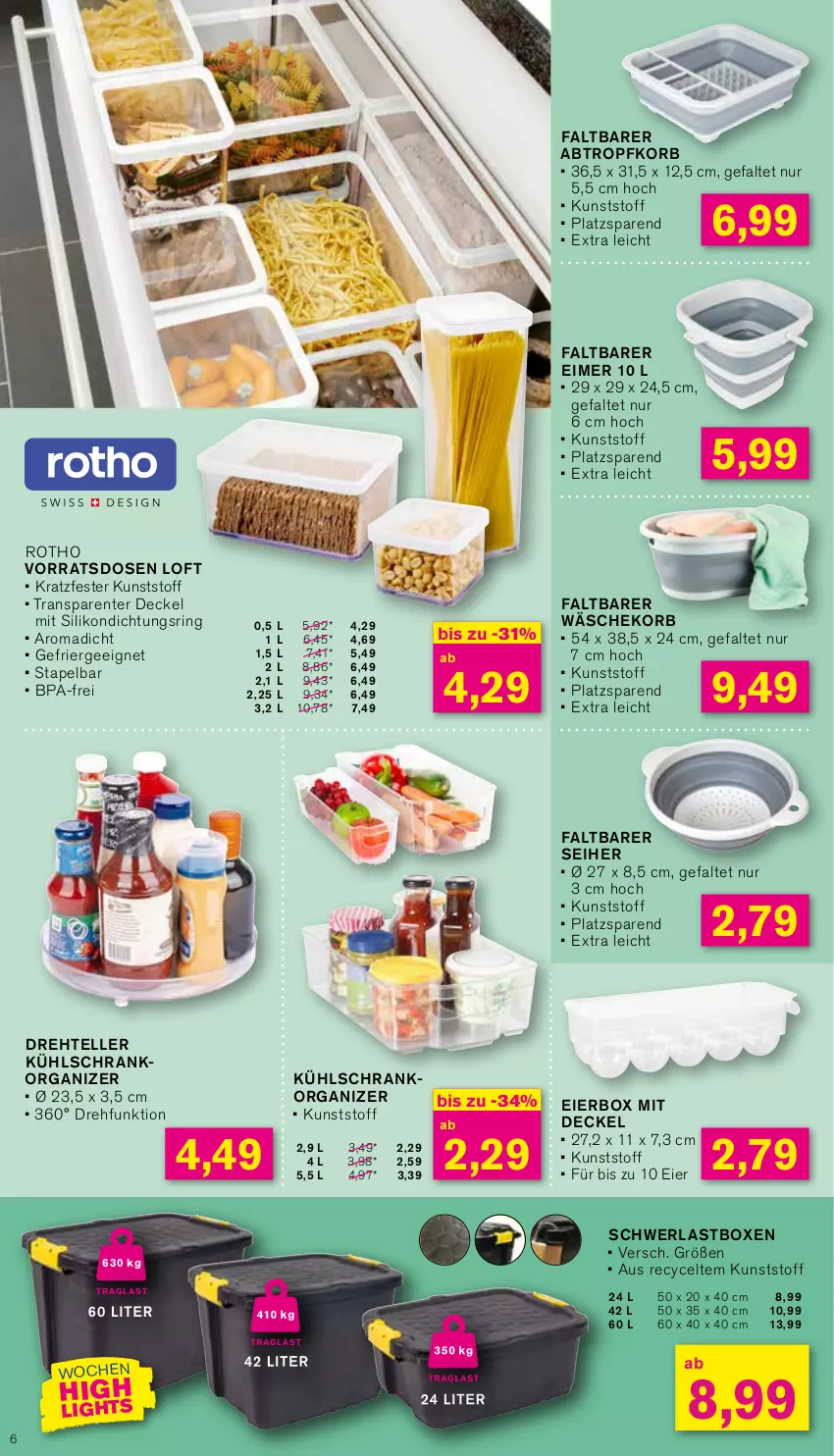 Aktueller Prospekt Kodi - Prospekte - von 15.07 bis 20.07.2024 - strona 6 - produkty: Astra, Cien, decke, Deckel, eier, eimer, elle, ente, Ergee, korb, kühlschrank, ring, Schrank, teller, Ti, wäschekorb