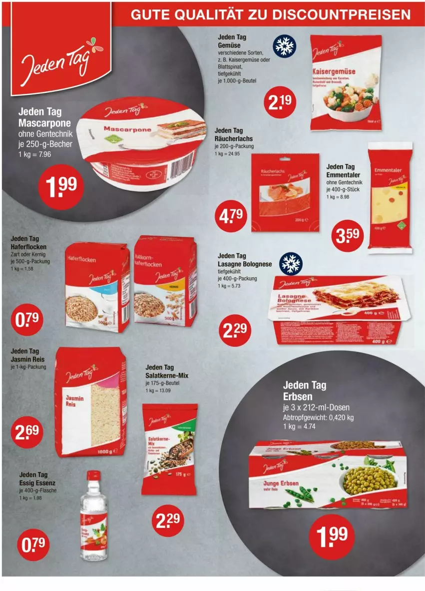 Aktueller Prospekt Vmarkt - Prospekte - von 22.02 bis 28.02.2024 - strona 12 - produkty: beutel, blattspinat, bolognese, cin, emmentaler, ente, erbsen, lasagne, mascarpone, spinat, Ti