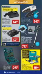 Gazetka promocyjna AldiSud - NÄCHSTE WOCHE - Gazetka - ważna od 26.11 do 26.11.2022 - strona 32 - produkty: akku, akku-handstaubsauger, aldi, Behälter, beutel, Bitset, Bohrschrauber, eis, Elektro, erde, ferrex, handstaubsauger, Holz, HP, koffer, kraft, ladegerät, LG, Makita, Meister, ohne akku und ladegerät, ring, rum, schnellladegerät, schrauben, Sport, staubsauger, Stielstaubsauger, Ti, tisch