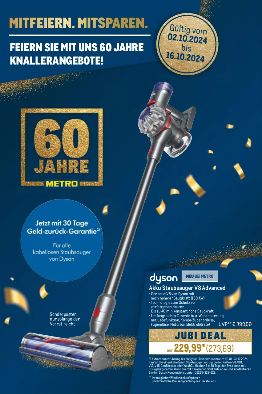 Aktueller Prospekt Metro - Food-NonFood - von 02.10 bis 16.10.2024 - strona 33 - produkty: akku, angebot, angebote, bürste, Dyson, eier, eis, Elektro, elle, kraft, mac, reis, sonderposten, staubsauger, teller, Ti, Tiere, wandhalterung