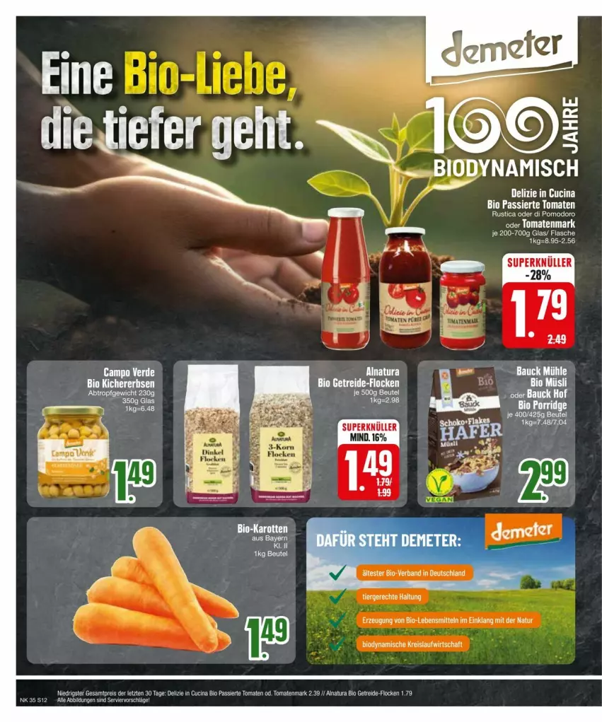 Aktueller Prospekt Edeka - Prospekte - von 25.08 bis 31.08.2024 - strona 12 - produkty: Bau, bio, cin, eis, ente, lebensmittel, natur, natura, reis, Ti, tomate, tomaten, tomatenmark, ZTE